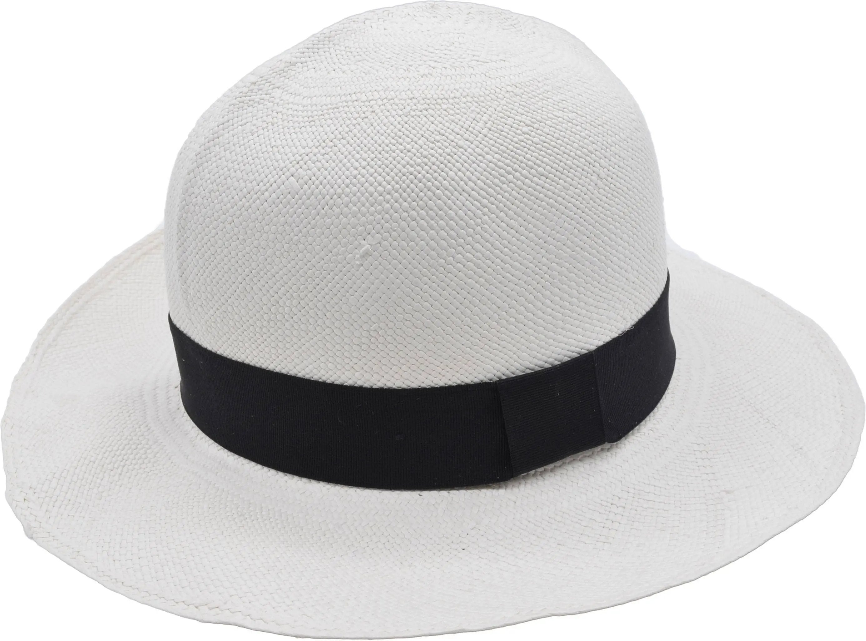 A foldable Natural Panama hat with unique bowler crown, handwoven from Toquilla straw in Ecuador. Features a black grosgrain ribbon and travel-friendly design. Sizes 55-60cm. Perfect for travelers: folds for packing, keeps its shape. Add a feather pin for extra style. Authentic craftsmanship meets practicality.