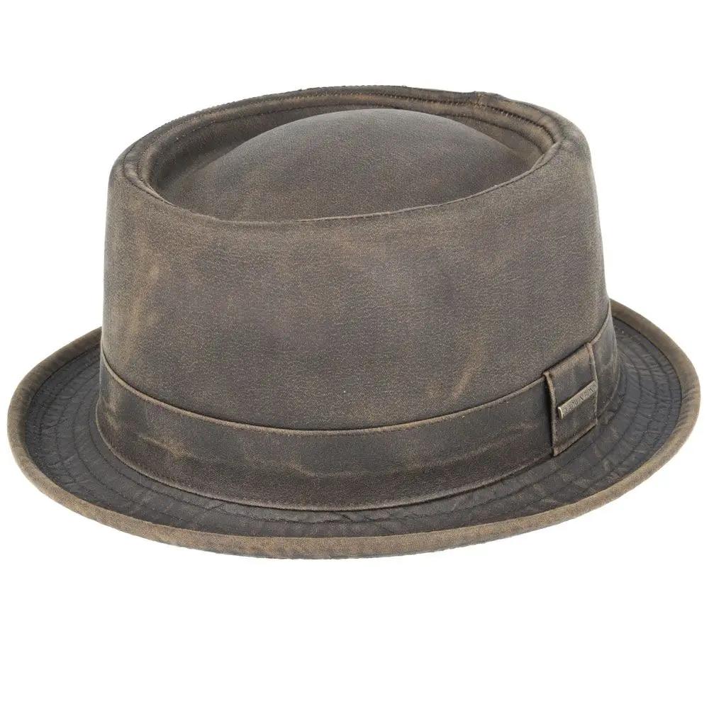 Vintage Cotton Pork Pie Hat - Brown Novellahats