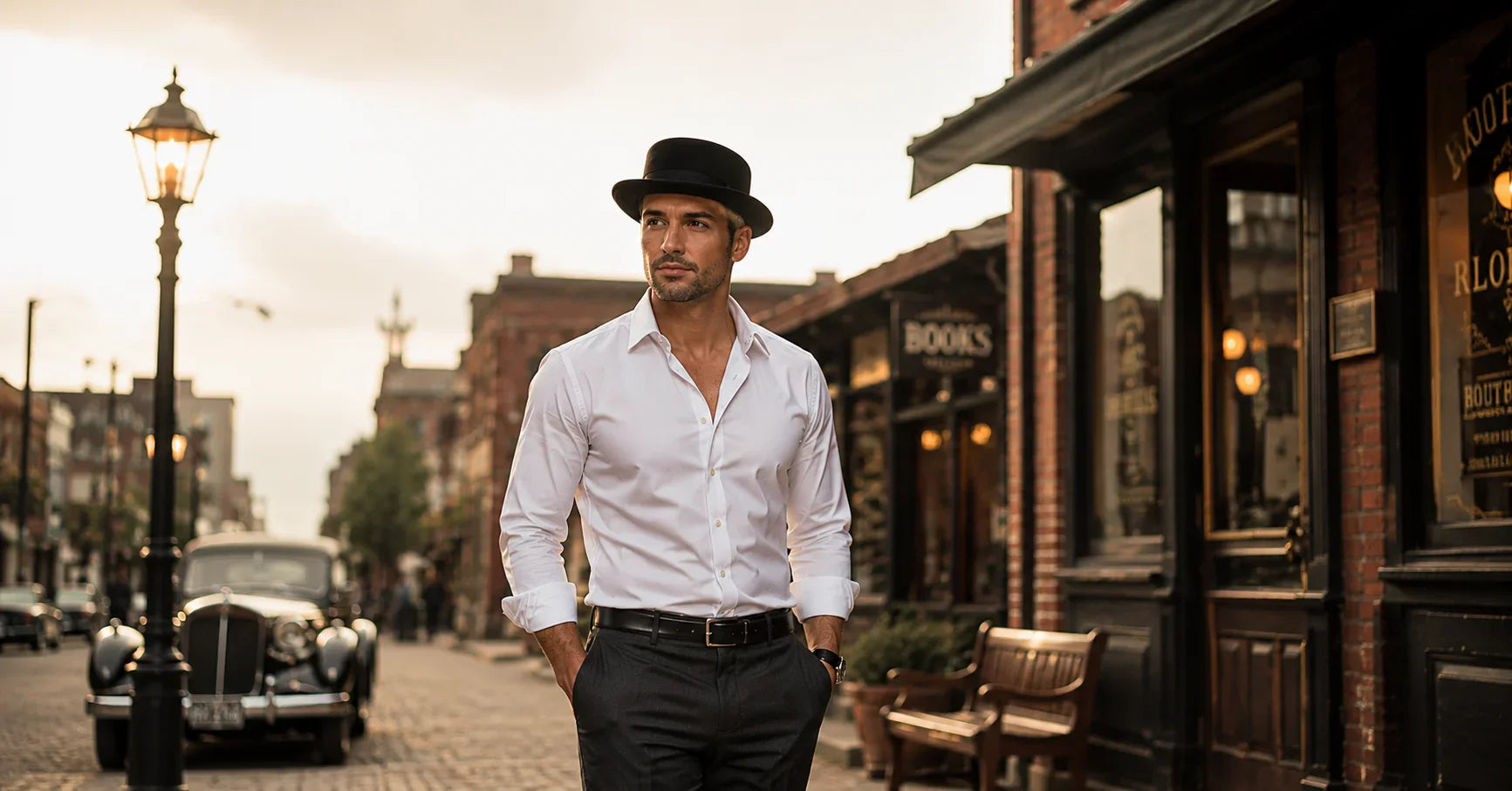Men's Pork Pie Hat: Retro Flat Crown Brim Cap Styling Guide