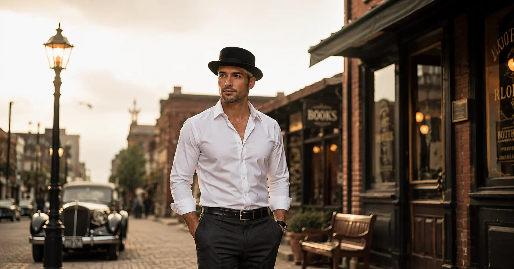 Men's Pork Pie Hat: Retro Flat Crown Brim Cap Styling Guide
