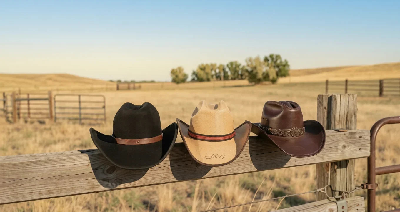 Cowboy Hat Felt vs Straw vs Leather: Which Material Should You Choose