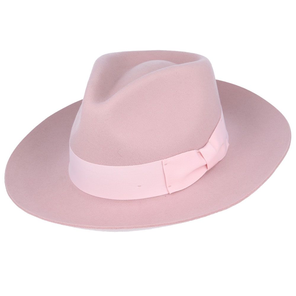 The Wool Fedora Hat Grace Snap-Brim is a versatile and stylish hat with a classic A-line shaped brim. Crafted from 100% wool, this wide stiff brim fedora is packable, allowing you to easily shape it for any occasion. The hat features a comfortable cotton sweatband, an approximately 10cm high crown.