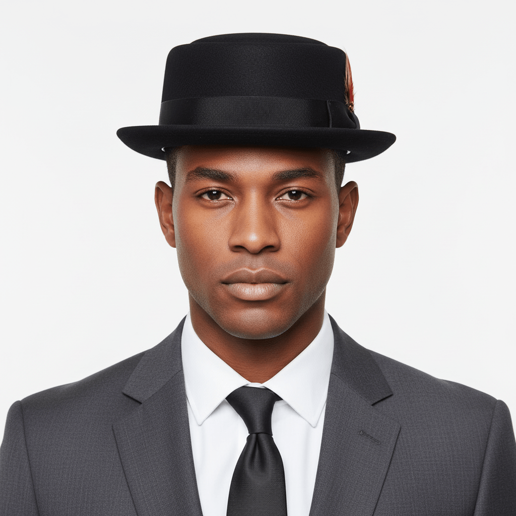 Embrace the timeless elegance and practicality of this Wool Felt Crushable Pork Pie Hat, perfect for adding a touch of sophistication to any outfit.
