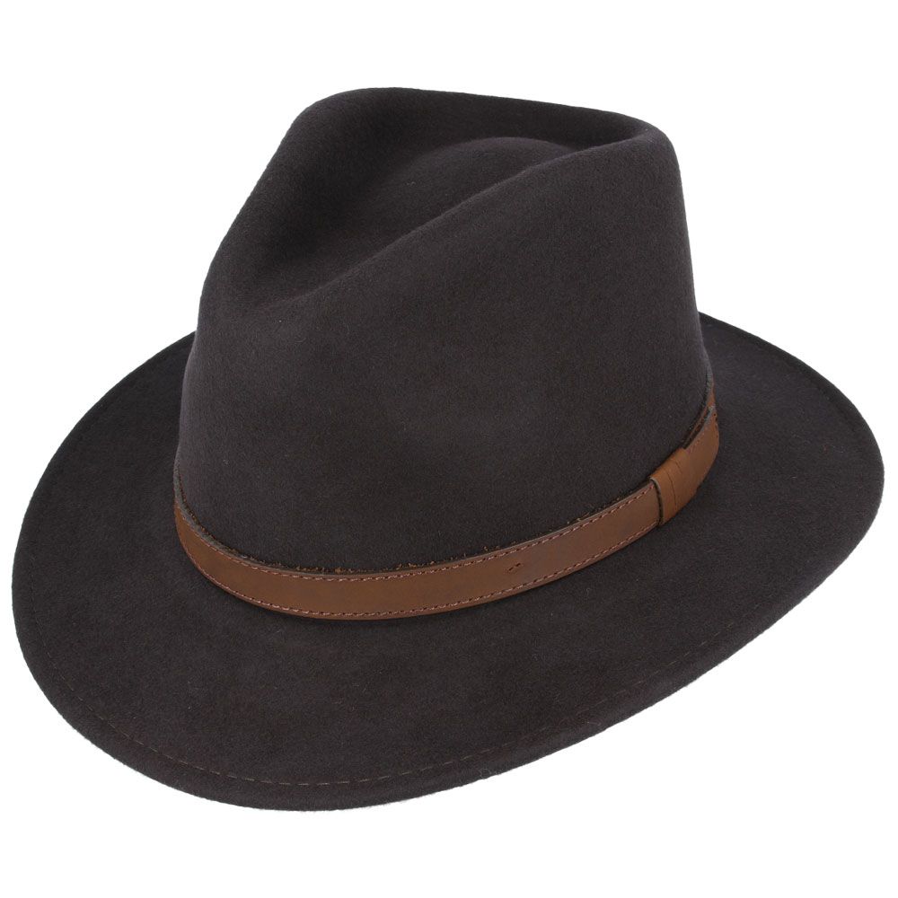 Crushable Wool Fedora Hat with Leather Band. Handmade, unisex, wide-brim (8cm) fedora with a 9cm high teardrop crown, 100% wool, cotton sweatband, and leather strap. Water-resistant and packable. Available in multiple sizes.

The Novella Hats Crushable Wool Fedora Hat is a stylish and functional accessory. Handmade with 100% premium wool, this unisex hat features a classic design with a modern teardrop crown and wide A-line shaped brim.