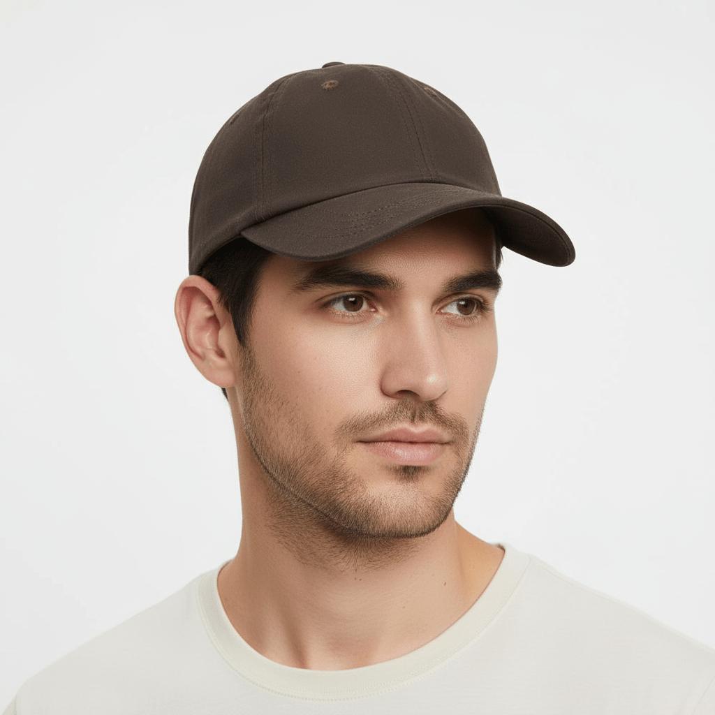Brown Waxed Cotton Cap - Vintage Baseball Classic