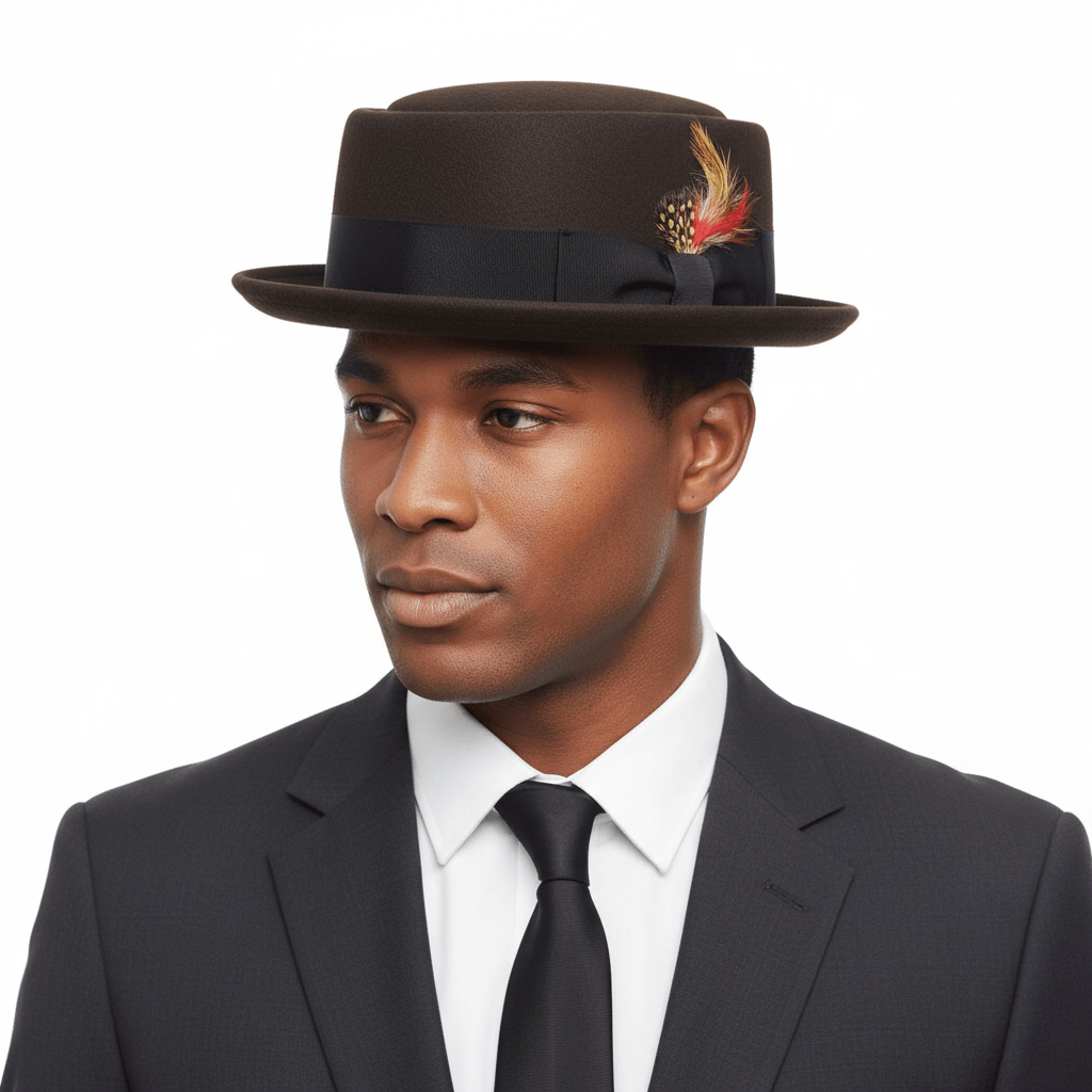 Embrace the timeless elegance and practicality of this Wool Felt Crushable Pork Pie Hat, perfect for adding a touch of sophistication to any outfit.