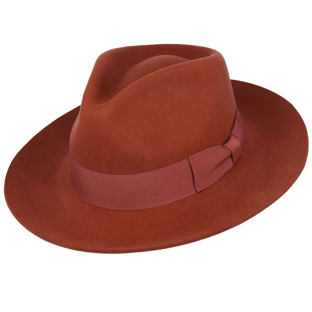 The Wool Fedora Hat Grace Snap-Brim is a versatile and stylish hat with a classic A-line shaped brim. Crafted from 100% wool, this wide stiff brim fedora is packable, allowing you to easily shape it for any occasion. The hat features a comfortable cotton sweatband, an approximately 10cm high crown