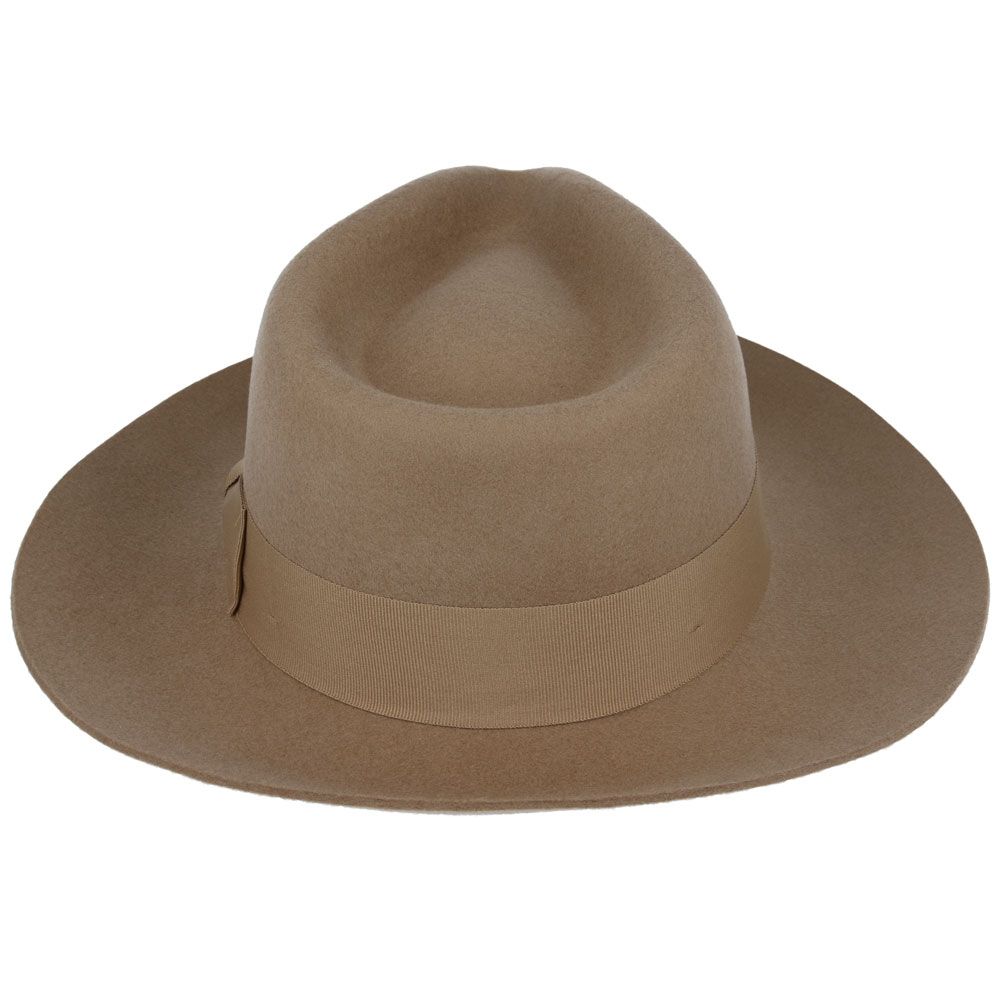 The Wool Fedora Hat Grace Snap-Brim is a versatile and stylish hat with a classic A-line shaped brim. Crafted from 100% wool, this wide stiff brim fedora is packable, allowing you to easily shape it for any occasion. The hat features a comfortable cotton sweatband, an approximately 10cm high crown.