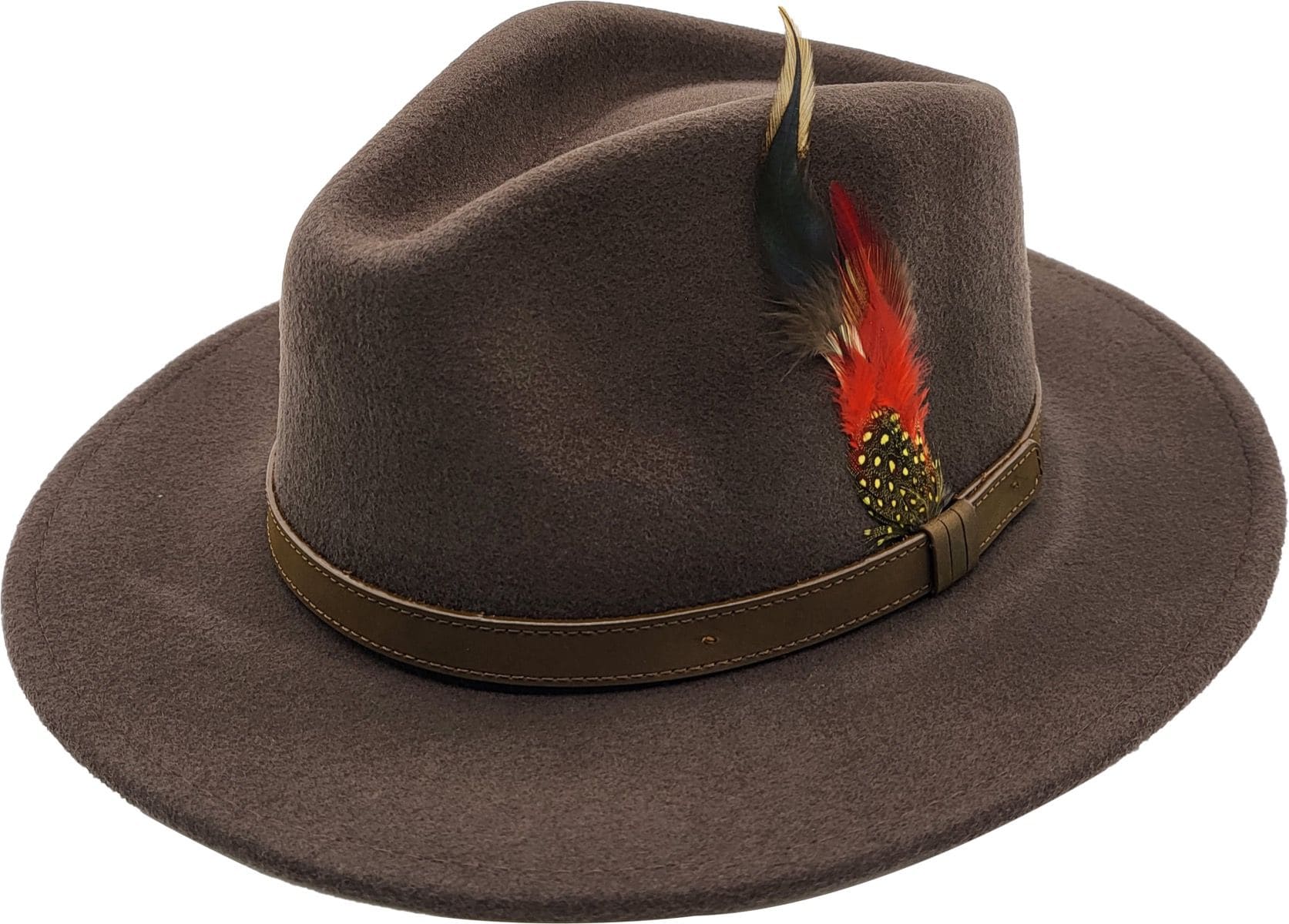Felt Fedora hat handcrafted from 100% premium wool with a genuine leather band. Versatile for all occasions. Available in 16 stunning colors and 5 sizes (XS/S/M), (L/XL)10cm height, 6cm brim. Comfortable to wear and easy to clean. Experience the perfect blend of classic design and modern craftsmanship.