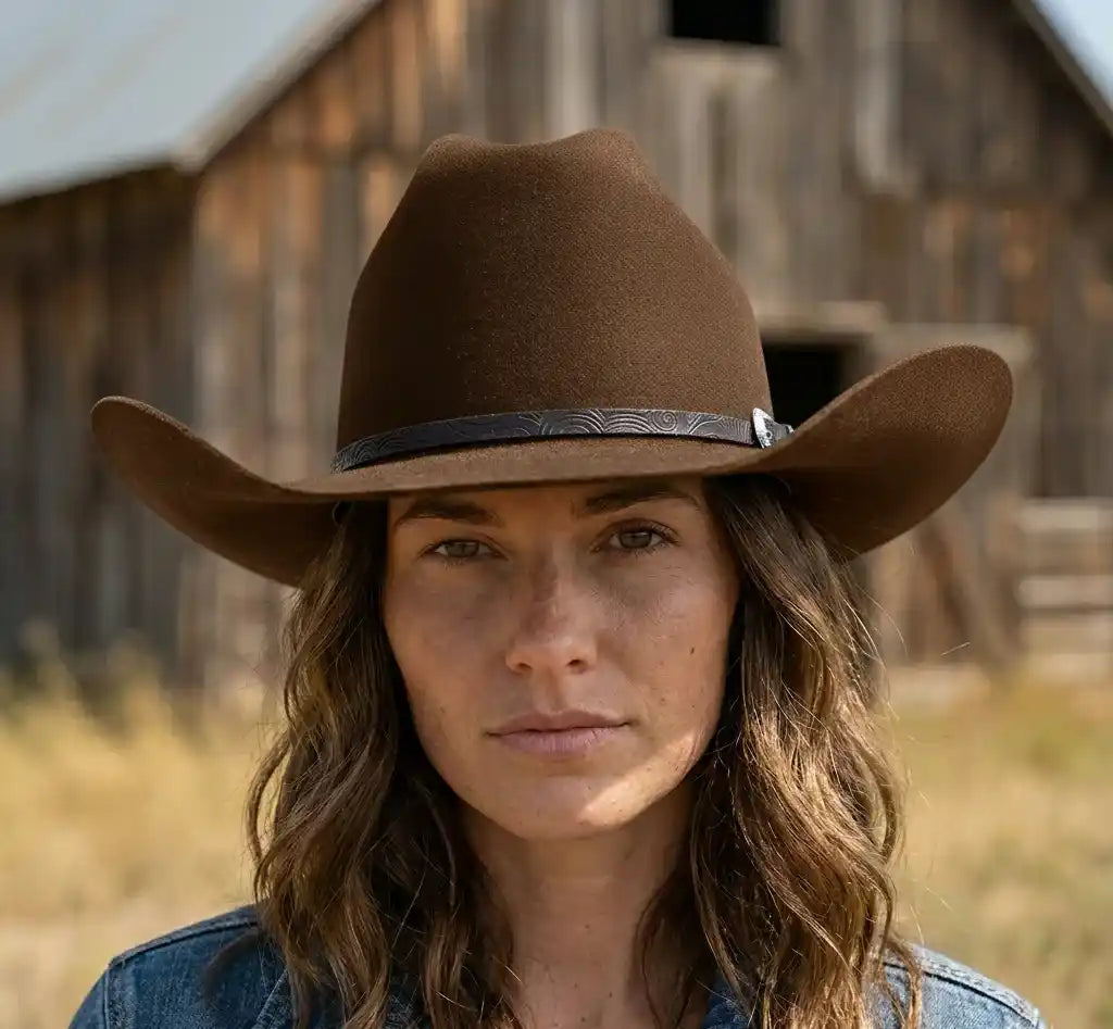 Classic Wool Felt Stiff Cowboy Hat 100% wool