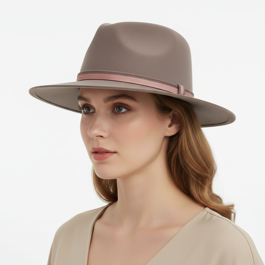 Gladwin Bond Brown Snap Brim Fur Felt Fedora Hat