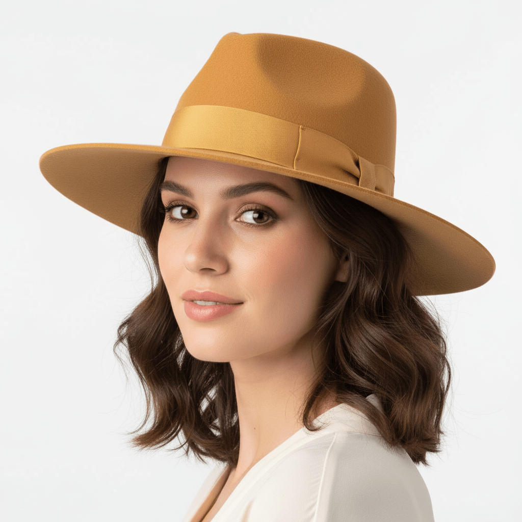 The Daisy Wide Stiff &amp; Snap Brim Fedora Hat by Novella Hats is a versatile and stylish accessory for both men and women.