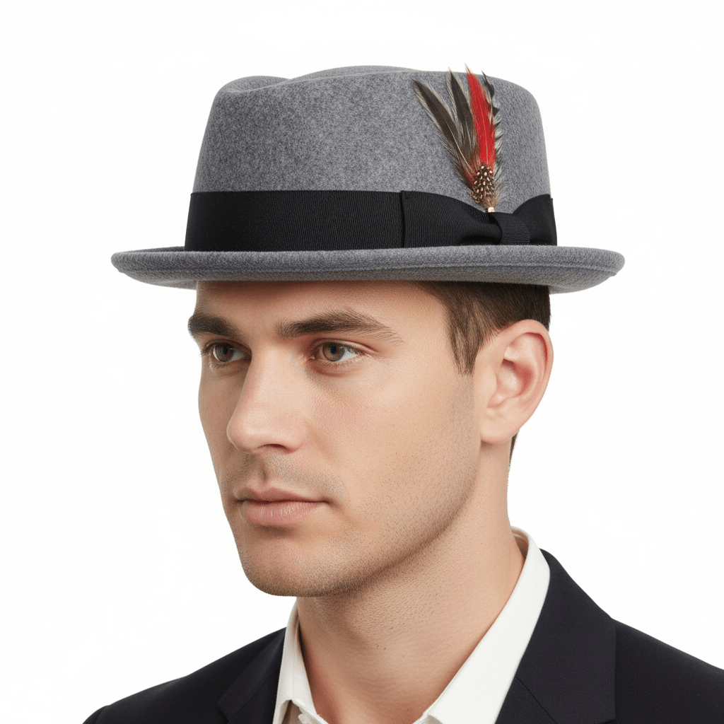 Our Crushable Wool Felt Diamond Crown Pork Pie Hat is packable &amp; perfect for travel, casual wear &amp; special occasions —just take it out of your suitcase, shake and shape, and it’s ready to wear.