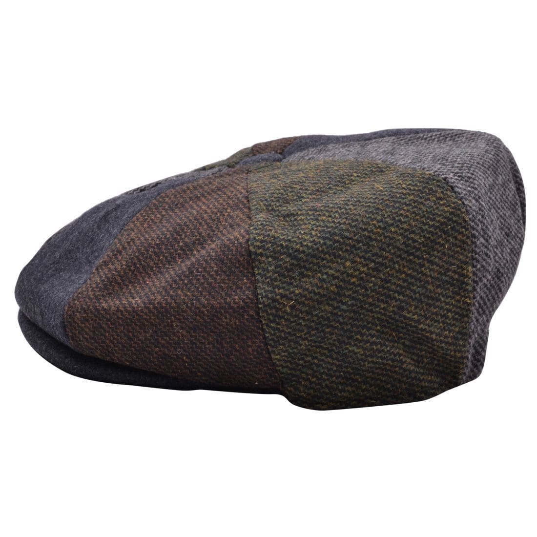 Patch Herringbone Elastic Newsboy Cap in Dark Grey, crafted from 40% wool and 60% polyester. Features include a quilted polyester lining and two clips on the visor. Available in sizes S-XL. Enjoy style and durability. Hat Details: Material: 40% Wool, 60% Polyester Lining: 100% Polyester quilted lining Visor