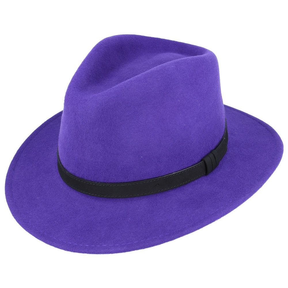 Crushable Wool Fedora Hat with Leather Band. Handmade, unisex, wide-brim (8cm) fedora with a 9cm high teardrop crown, 100% wool, cotton sweatband, and leather strap. Water-resistant and packable. Available in multiple sizes.

The Novella Hats Crushable Wool Fedora Hat is a stylish and functional accessory. Handmade with 100% premium wool, this unisex hat features a classic design with a modern teardrop crown and wide A-line shaped brim.