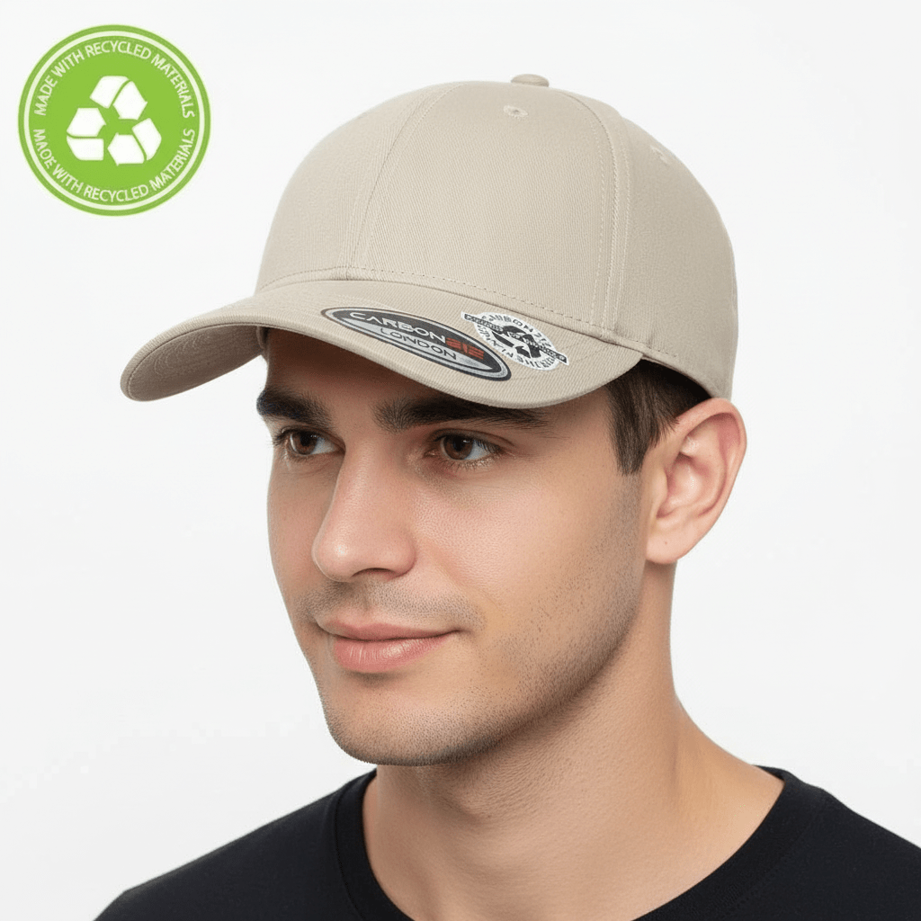 Recycled Cotton Baseball Cap - Eco-Friendly | Khaki