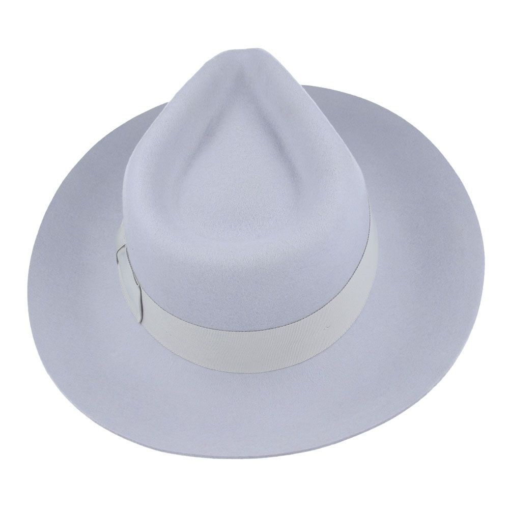 The Wool Fedora Hat Grace Snap-Brim is a versatile and stylish hat with a classic A-line shaped brim. Crafted from 100% wool, this wide stiff brim fedora is packable, allowing you to easily shape it for any occasion. The hat features a comfortable cotton sweatband, an approximately 10cm high crown.