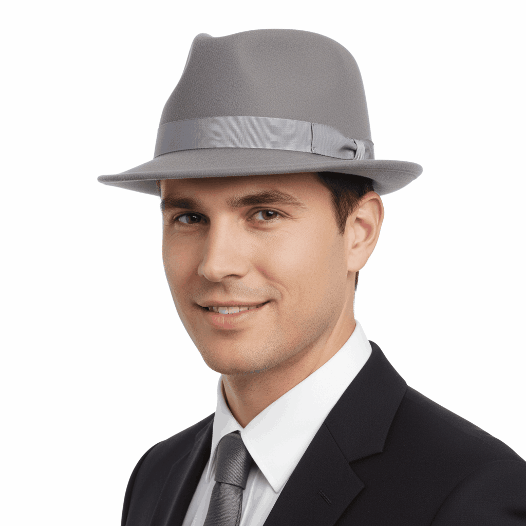 Wool Felt Trilby Hat Handcrafted