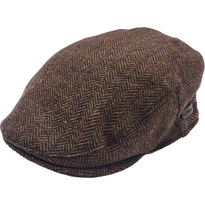 Herringbone Tweed Flat Cap – Classic Wool Blend