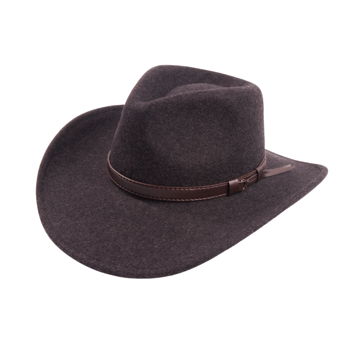 Wool Felt Cowboy Hat with Leather Band | Crushable Western Hat