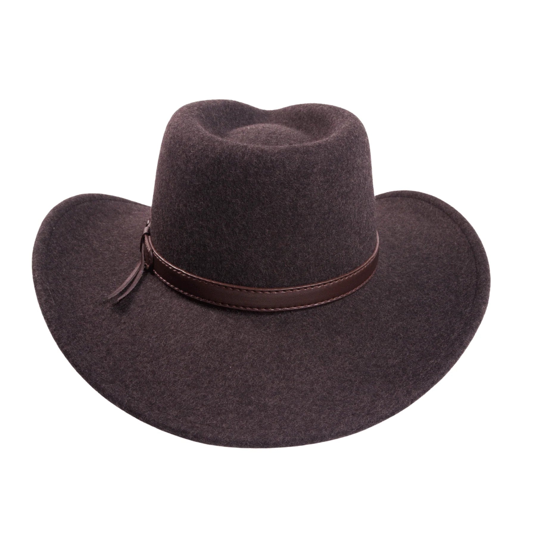Wool Felt Cowboy Hat with Leather Band | Crushable Western Hat