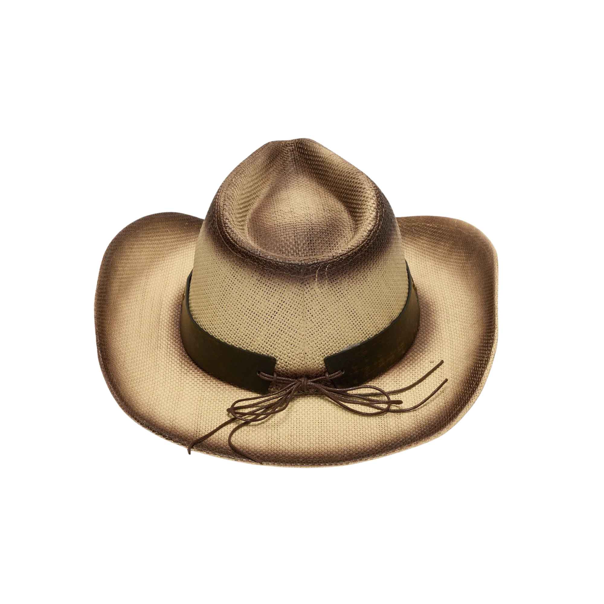 straw cowboy hat wide brim western style beige summer hat