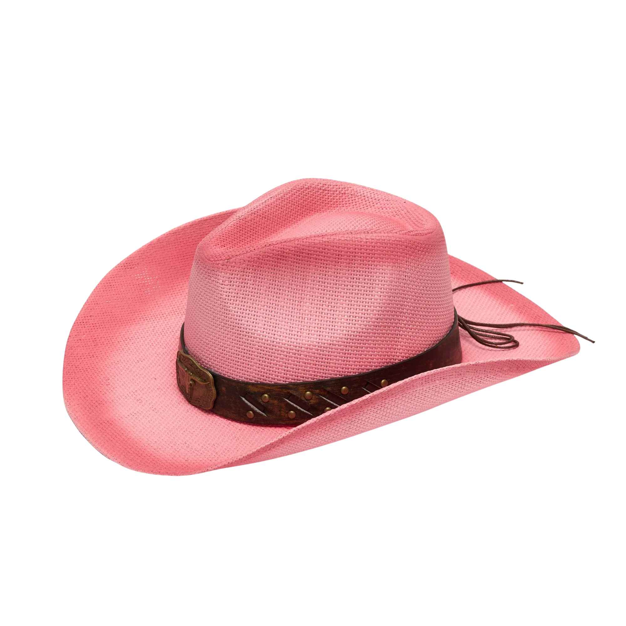 straw cowboy hat wide brim western style beige summer hat