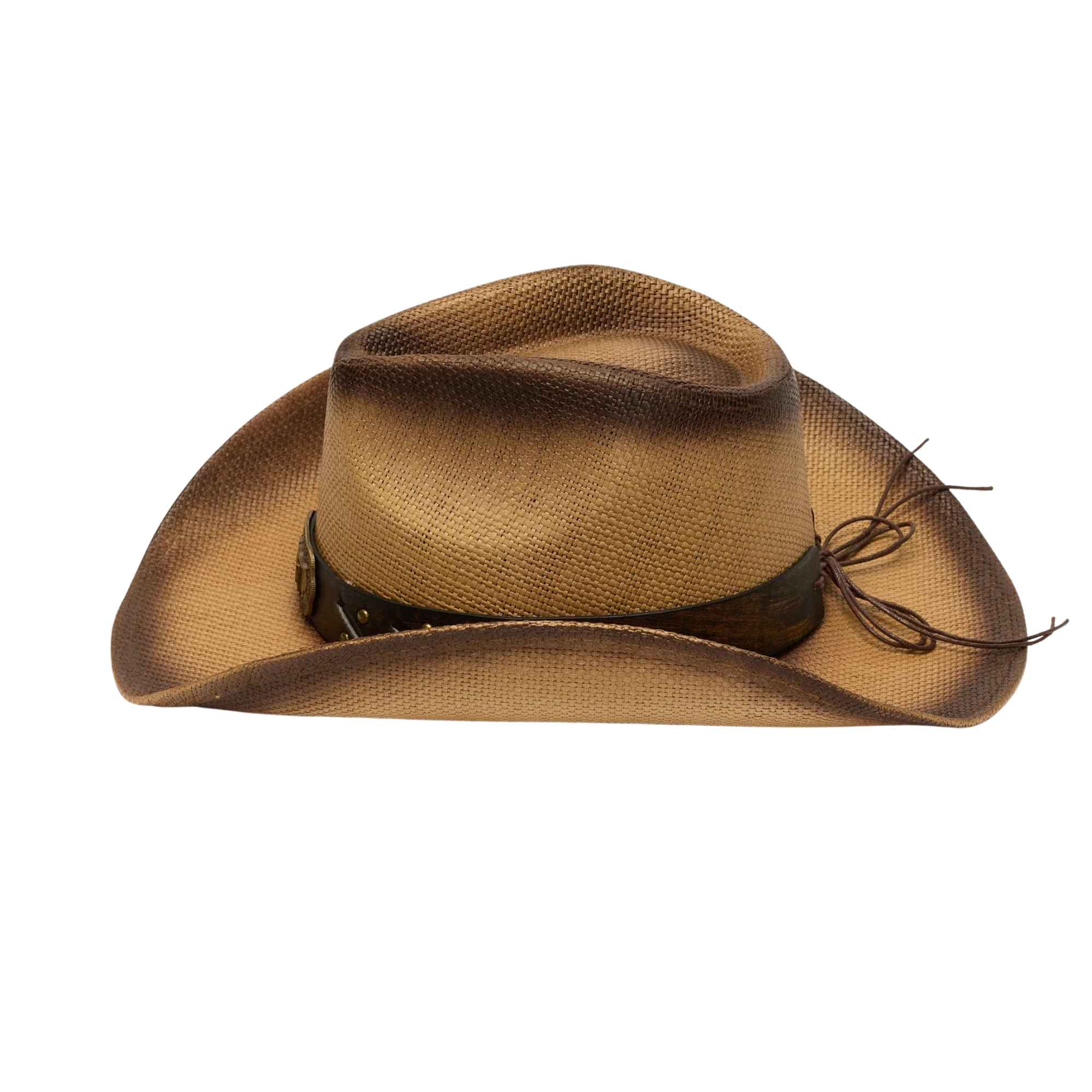 straw cowboy hat wide brim western style beige summer hat