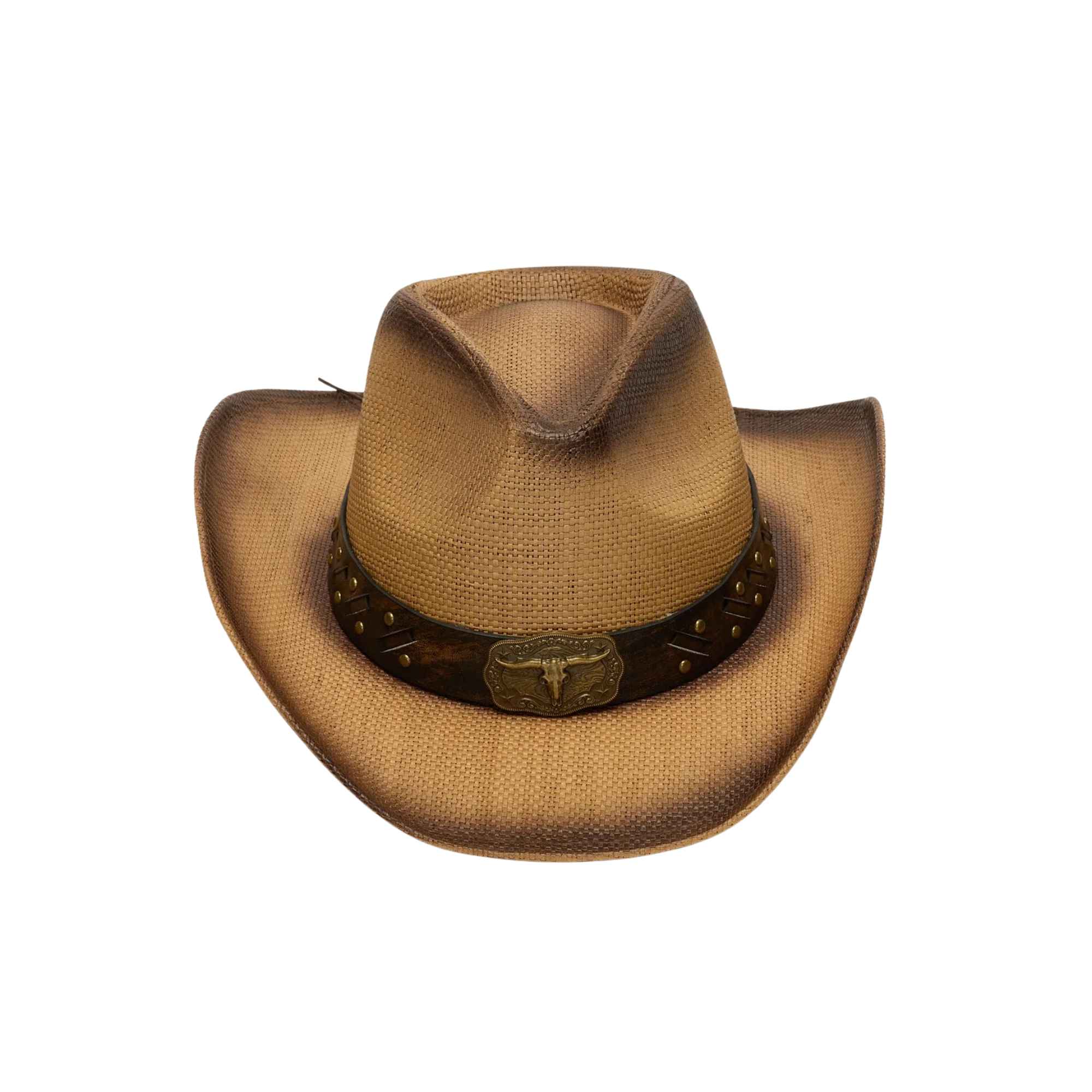 straw cowboy hat wide brim western style beige summer hat