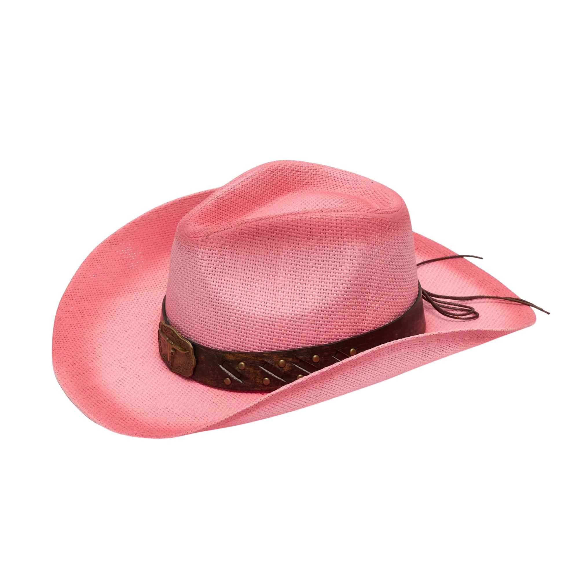 straw cowboy hat wide brim western style beige summer hat