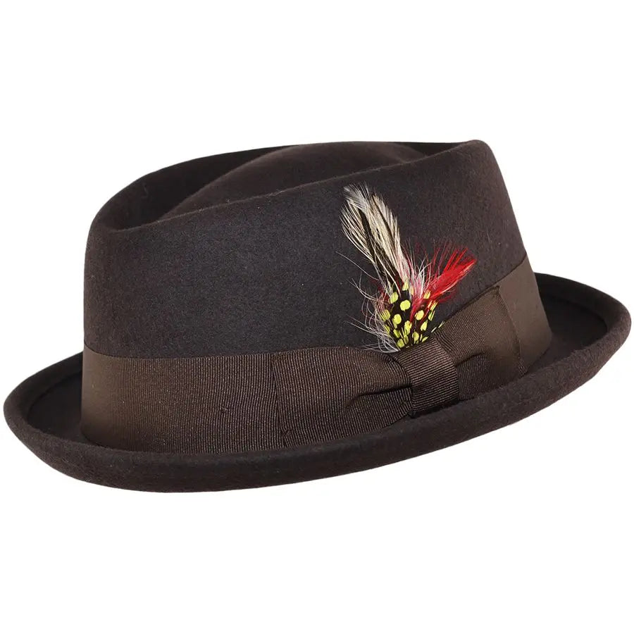 Bolero Spanish Hat Wide Stiff Brim Wool Pork Pie Novellahats