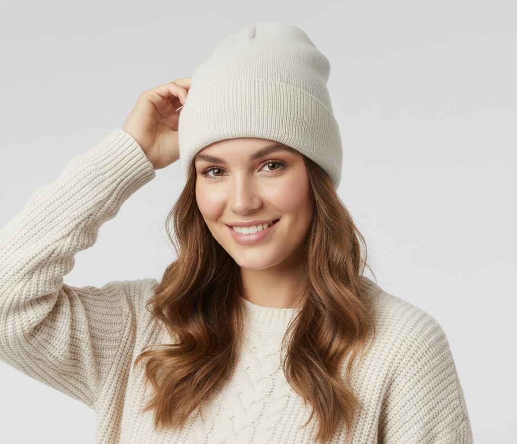 This cosy knitted beanie from Novella Hats is crafted from a premium cashmere-blend, offering a soft, warm, and stylish winter essential. Designed with a clean, plain-knit finish, it pairs effortlessly with everyday outfits.