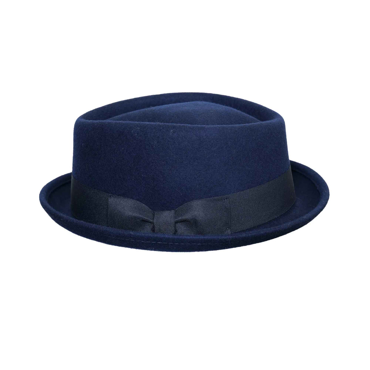 Men's 100% Wool Pork Pie Hat | Vintage Diamond Crown Short Brim Fedora
