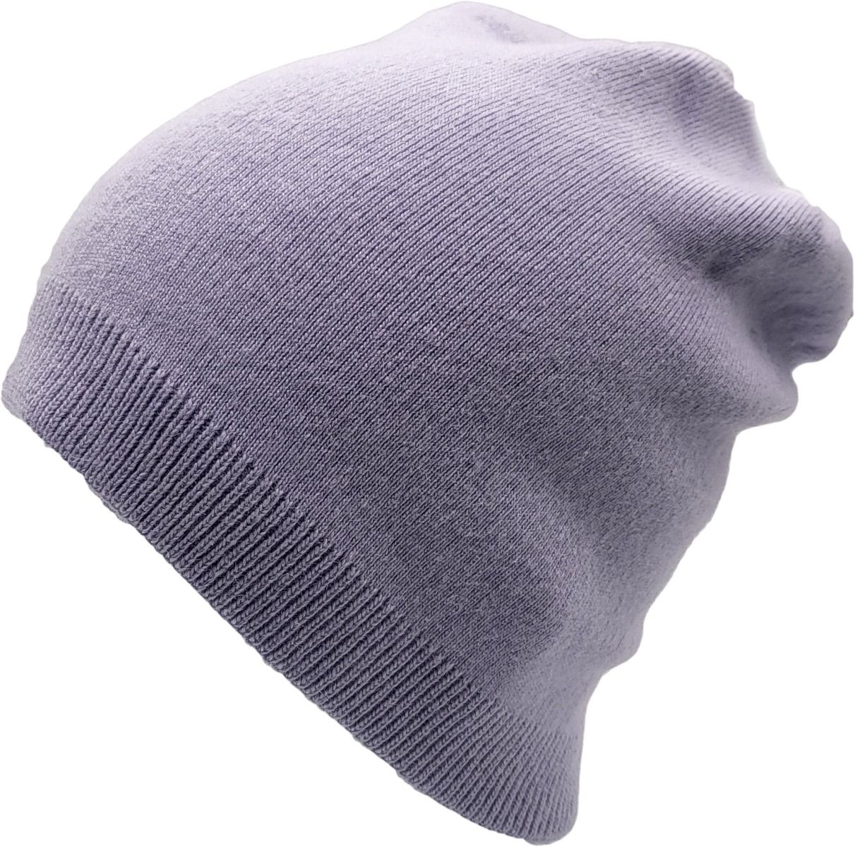 Cashmere Blend Knitted Beanie Hat –Unisex Winter Hat Black