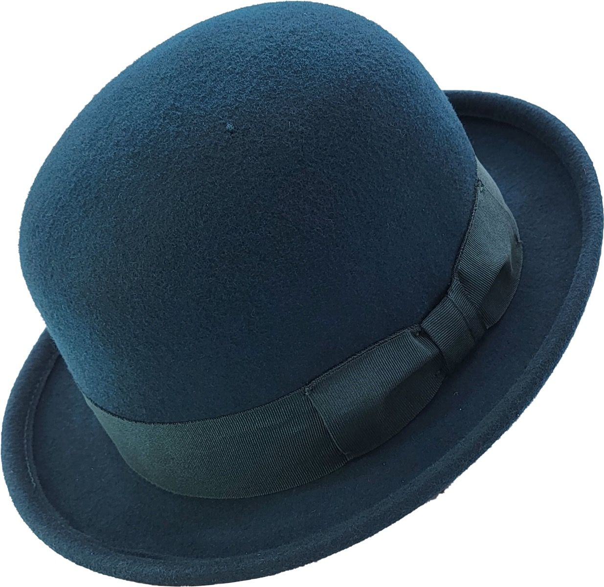 Wool Felt Soft Bowler Derby Hat - Teal