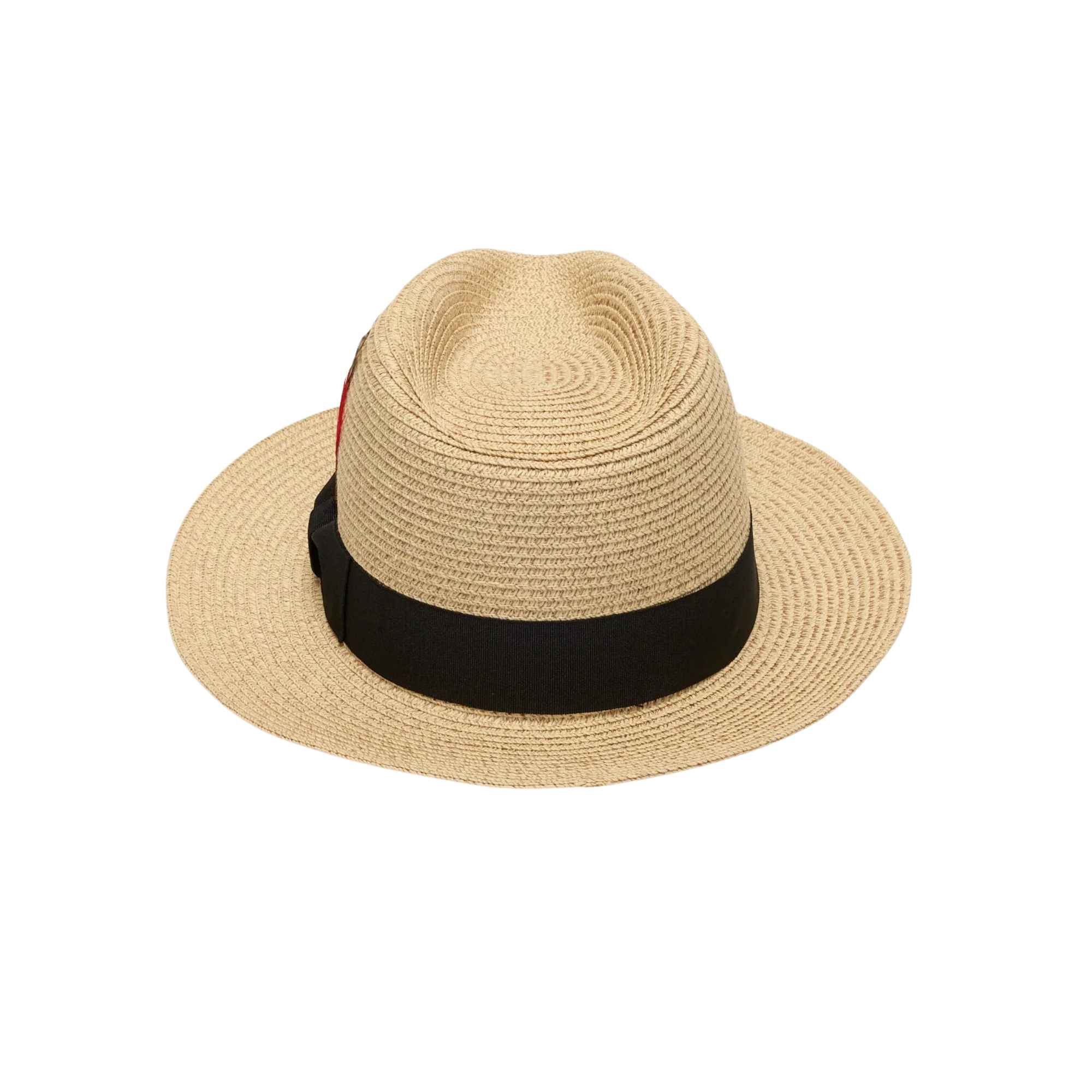 Paper straw fedora hat beige wide brim lightweight summer sun hat